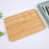 Wholesale of household square four-grid and six-grid bamboo plates, restaurant cheese, pastry, fruit grid plates, and multi-functional partition trays Specification image